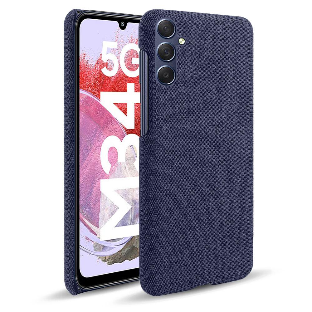 

Для Samsung Galaxy M34 5G/F34 5G Ударостійкий Тканинний Чохол для Телефону з ПК Покриттям Захист від Подряпин Чохол для Мобільного Телефону Blue
