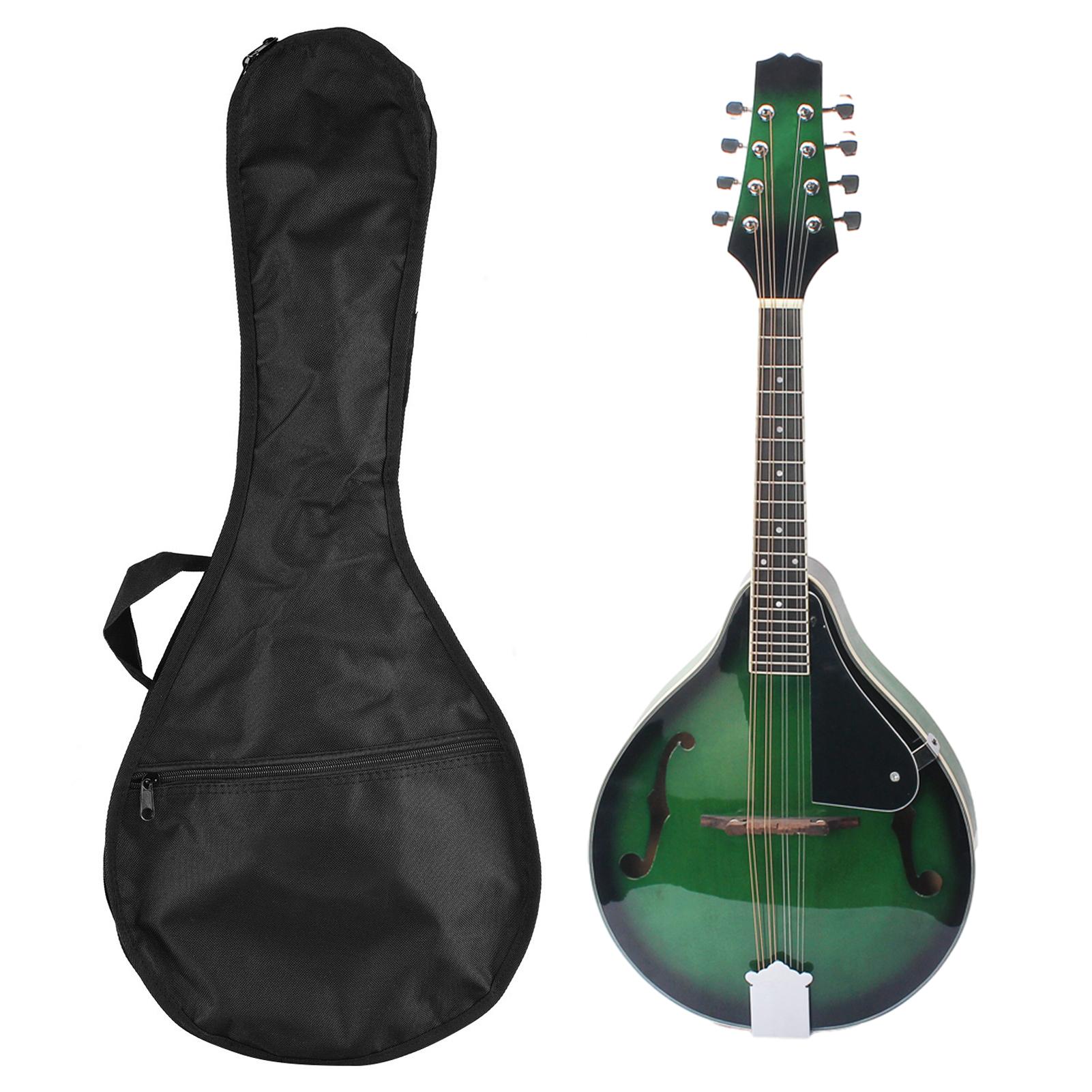 Painter Dark Green Mandolin A Style 8 String Basswood Body Engineer Wood Fingerboard Adjustable String Instrument For Benginners With