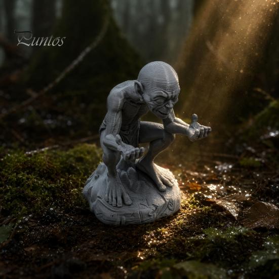 Home Office Organizer 3D Printed Gollum Pen Holder, Fan-Exclusive Collectible, Creative Desktop Decoration Decor with Stable Base, Personalized Stand