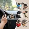 Car Vent Air Freshener Decorative 2D Acrylic Dog Shape Auto Scent Diffuser 6 Pieces Car air freshener pug car accessories