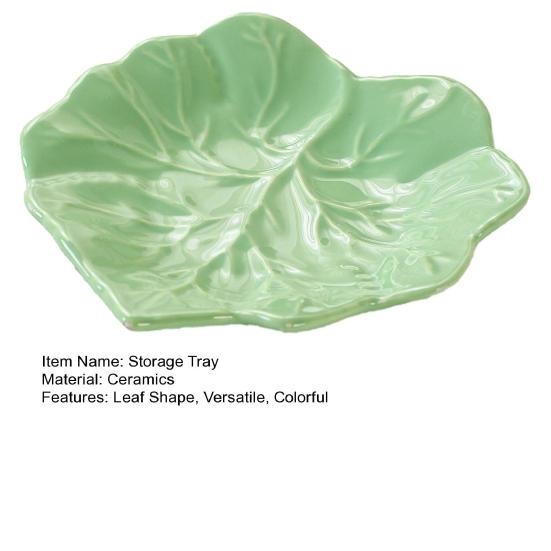 Poggiacucchiaio in Ceramica a Forma di Foglia Portautensili Versatile Piatto per Condimenti Vassoio per Gioielli Pratico Poggiaposate da Cucina