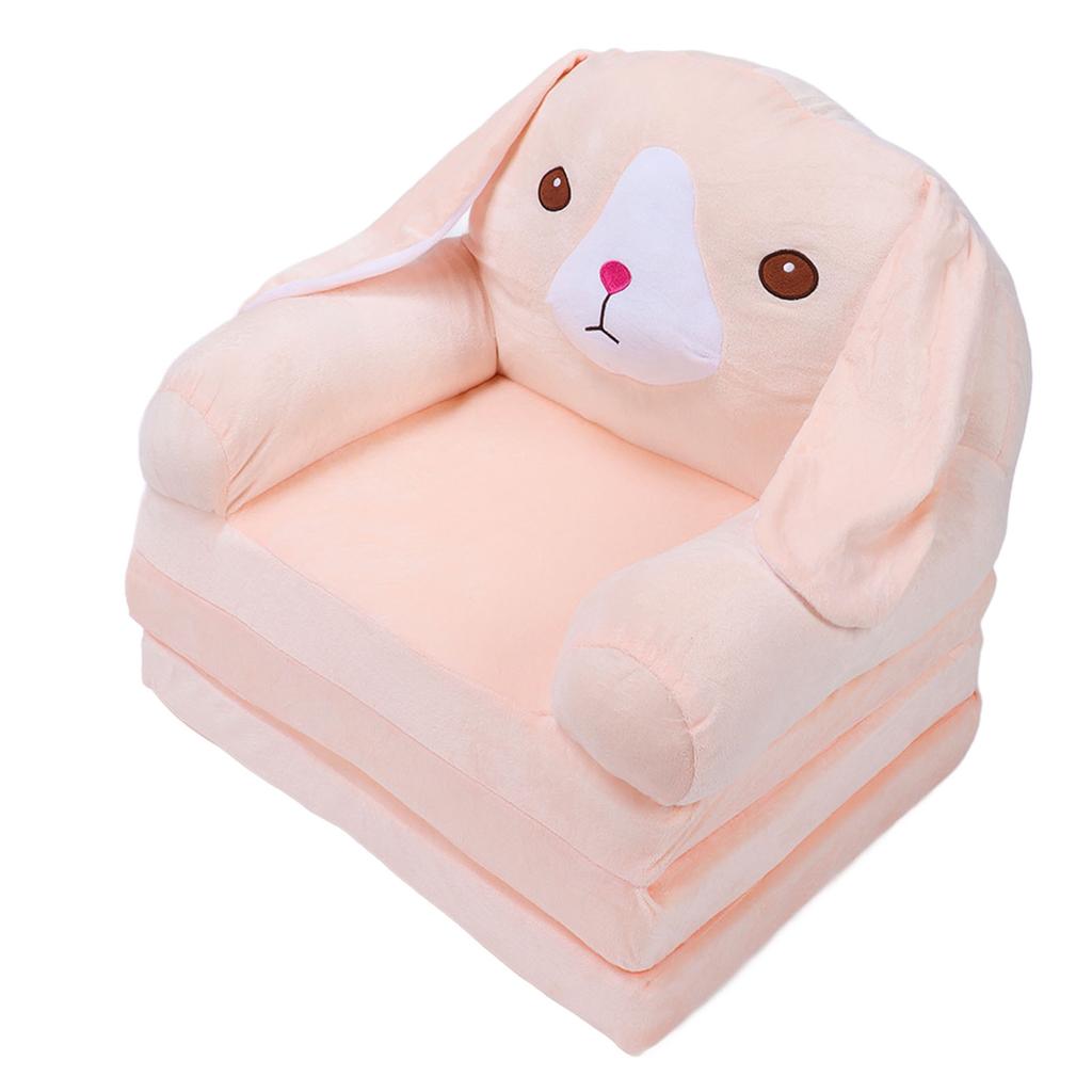Foldable Kids Sofa Pink Dog Sponge Pull Out Kids Couch Soft Children Flip Open Sofa Bed for Home Hotel Kindergarten 3