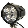 [Auf Lager] LED-Scheinwerfer-Zubehör für E-Bikes 36V 48V Lampe 3-polig Integrierte Hupe Frontlicht 4 LED-Birnen für Elektroroller Fahrrad