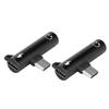 2PCS USB C to 3.5mm Audio Adapter 2 in 1 Audio Charging USB C to Audio Jack ABS USB C to AudioJack for Phone Tablet