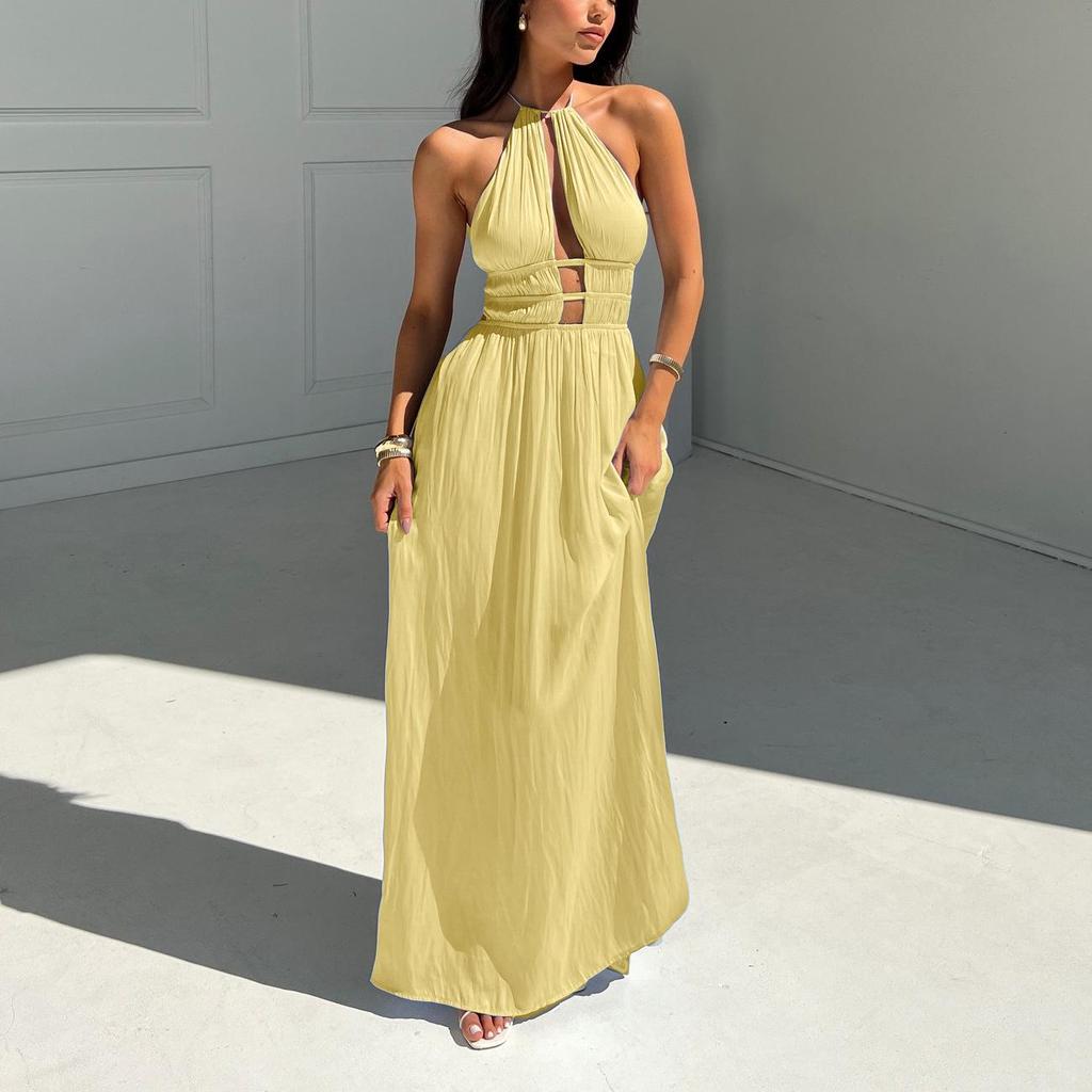 Elegante Vestito da Donna con Scollo Bardot e Cut-out