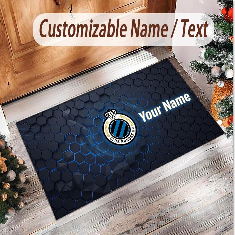 Personalized Crystal Velvet Carpet Club Brugge FC Pattern Non Slip Floor Rug