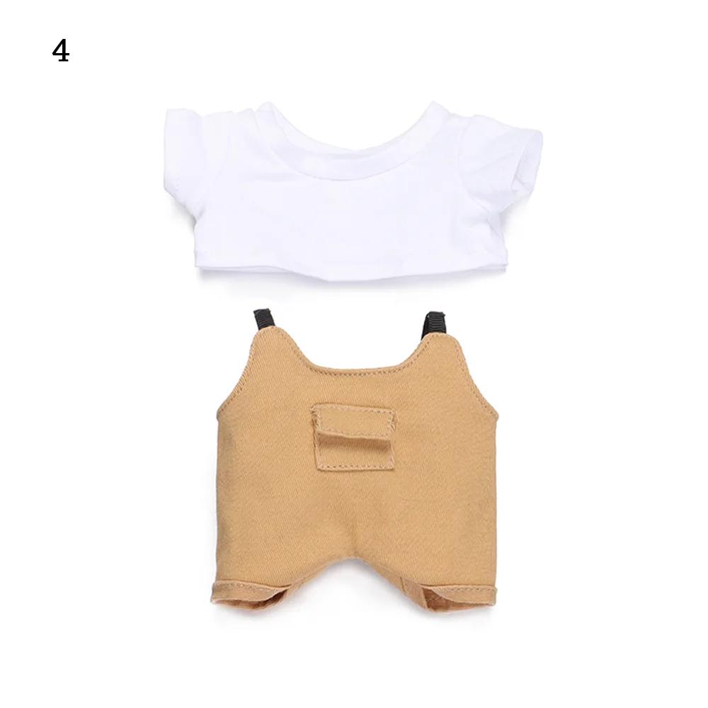 20CM Doll Clothes Tooling Style Vest Shorts Tight Fitting Uniform Knitted Sweater Overalls Suit For Idol Dolls Accessories
