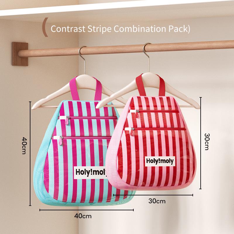 1/2pc Sock Storage Device Dormitory Wardrobe Hanging Mesh Pocket for Underwear and Bras Garment Bag Behind the Door Multipurpose