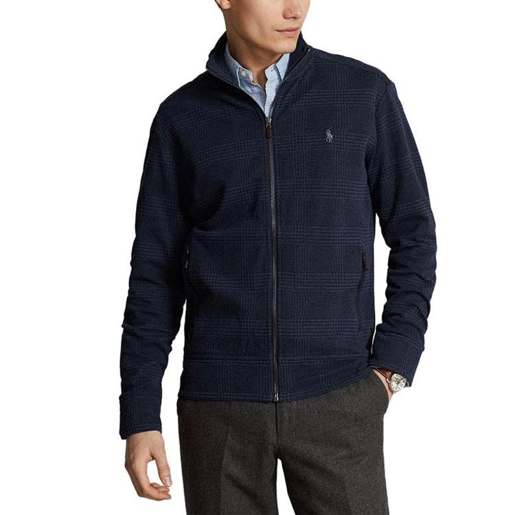 Polo Ralph Lauren FW23 Logo Embroidered Plain Knit Jacket Men Jackets Navy-Blue MNPOKNI16823155-410