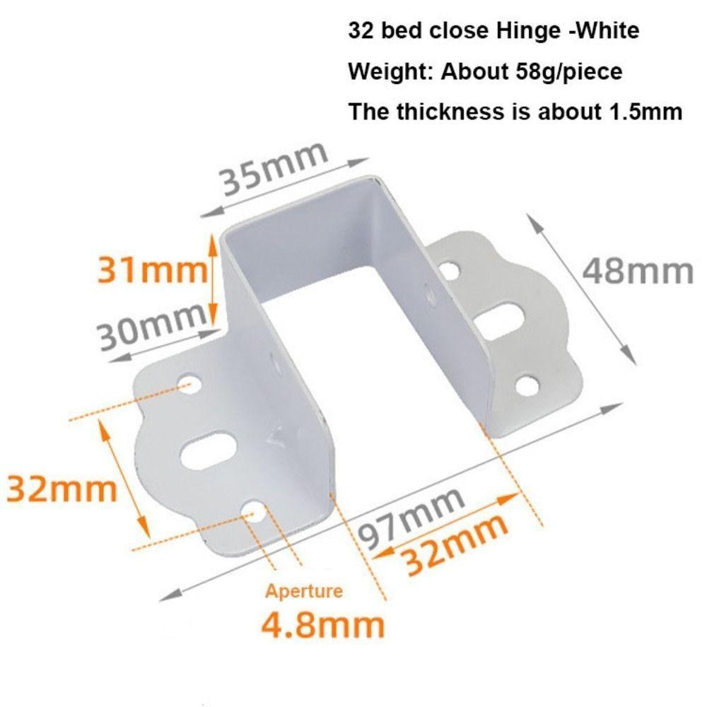 Easy To Install Bed Hinges Thickened Stabilizing Bed Structural Component  Leg Connector