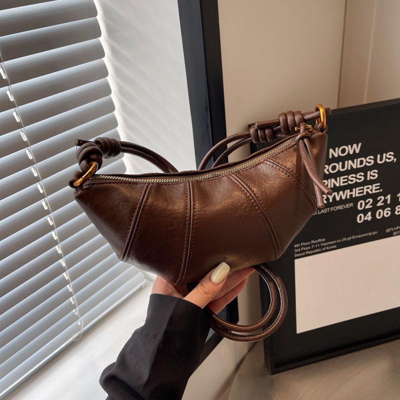 Damen Retro Croissant Umhängetasche - Neue Kleine Schulter Knödeltasche
