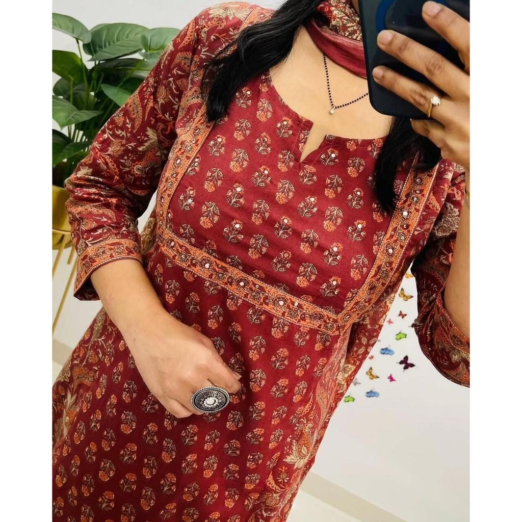 Indyjski Damski Designerski Zestaw Party Wear Top Tunika Kurti Spodnie Dupatta Salwar Kameez SC-2331