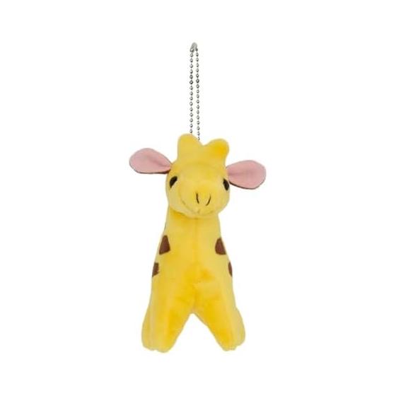 AQUA Plush Safari Dokodemo Friends Keychain Giraffe 00080086