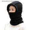 Simple Zipper Knitted Scarf Hat Thickened Windproof Hooded Thermal Cap Mask Ear Warmer Knitted Balaclava Cap Winter
