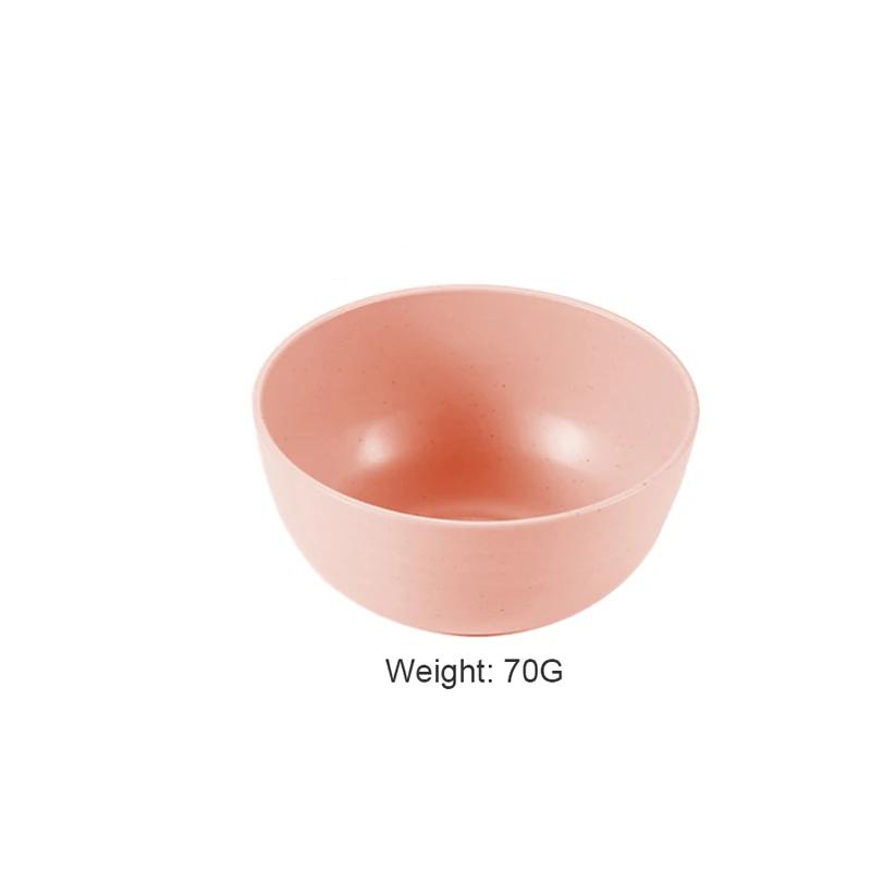 

Unbreakable Wheat Straw Snack Bowl Set with Cartoon Design Divider Tray Eco-Friendly and Durable Tableware for Kids and Adults розовый