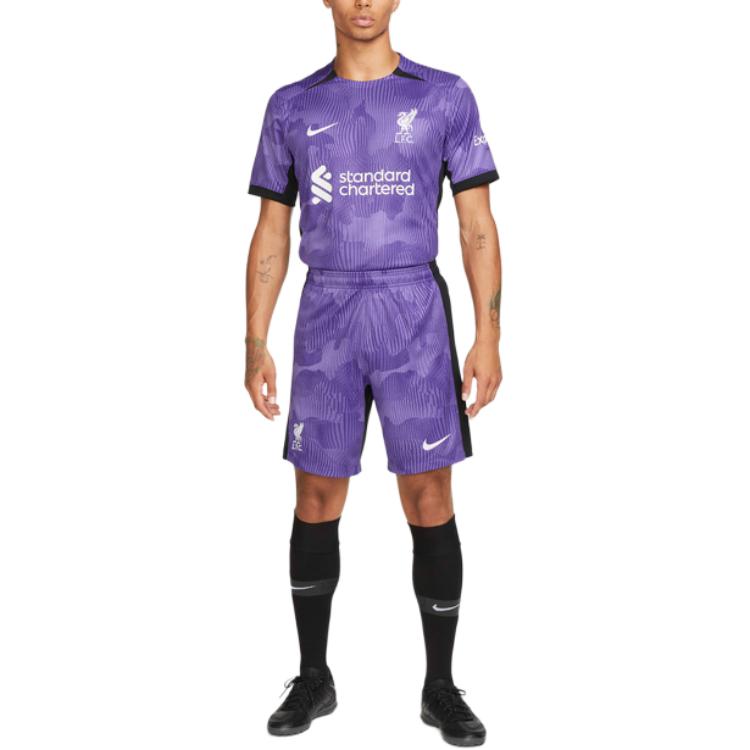 Nike Liverpool 23/24 Fußballtrainingshose mit Kordelzug und geradem Schnitt Herrenunterteile Lila DX9828-567