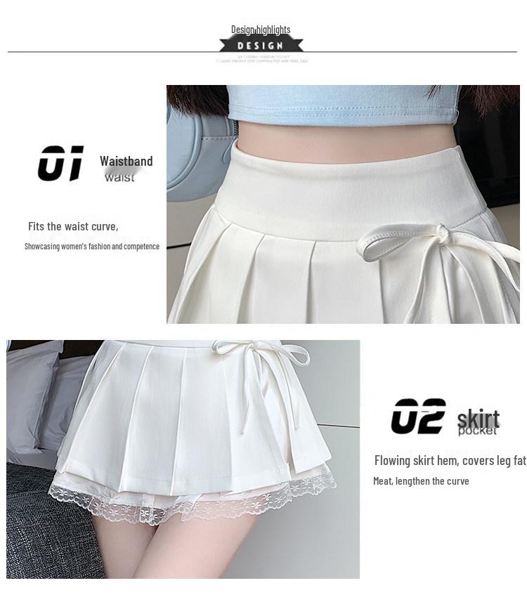 Women's High Waist Black Pleated Mini Skirt - Autumn/Spring