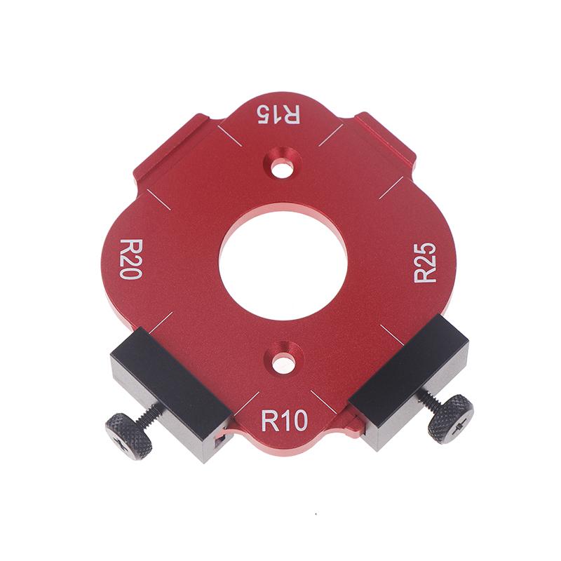 

4 в 1 Деревообрабатывающий фрезерный станок Шаблон позиционирования угла дуги Угловые радиусные фрезеры R10-R50 Инструмент позиционирования радиусного кондуктора