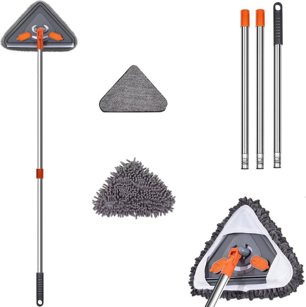 Chenille Triangle Rotating Mop for Ceiling and Glass Cleaning