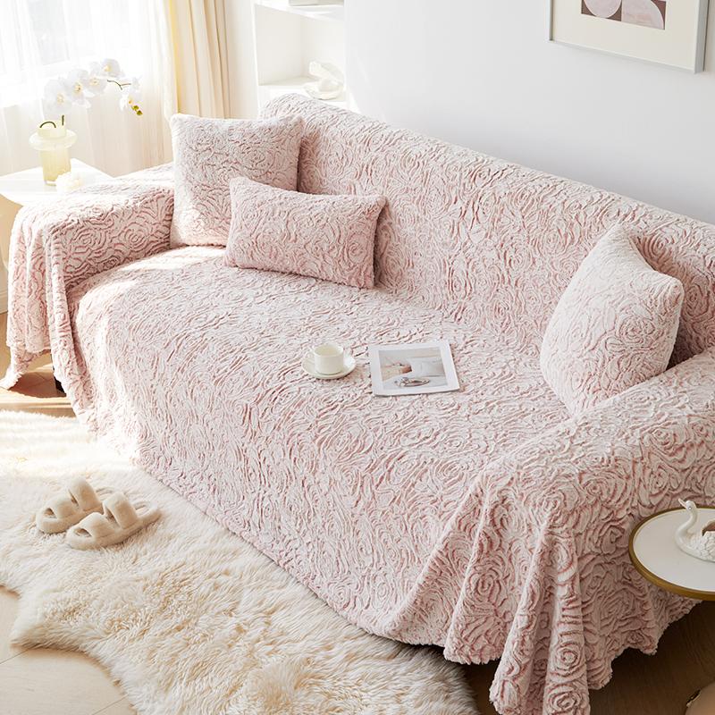 Μοντέρνο Απλό Κάλυμμα Καναπέ Ύφασμα Τέσσερις Εποχές Universal Πλήρως Καλυμμένο Ανθεκτικό στη Σκόνη Πετσέτα Καναπέ Κάλυμμα Καναπέ από Ανάγλυφο Βελούδο Κάλυμμα Καναπέ