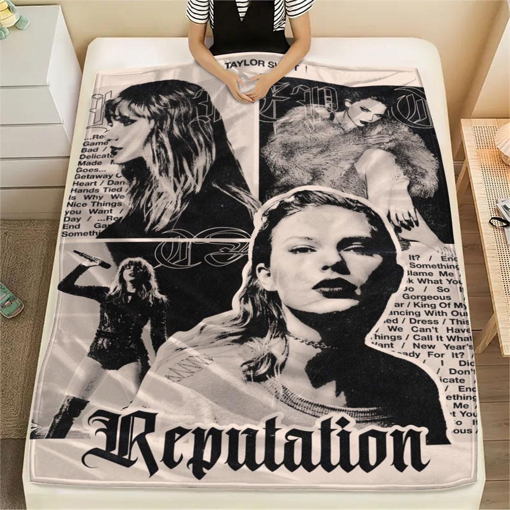 Taylor Swift bedruckte Flanelldecke Schlafzimmer Sofa Camping Warme Decke Geschenke für Familie und Freunde-MJ010