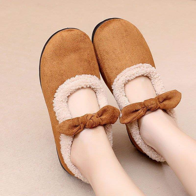 

Winter thickened and velvet casual women s cotton shoes, old north cloth shoes, new external wear feeling ugly and cute Mao Mao Doudou shoes 41