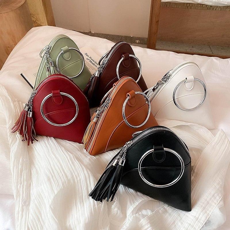 Pochette Da Polso Donna Lovesome, Borsa A Tracolla Piccola In Similpelle Rossa Con Cerniera E Porta Tessere
