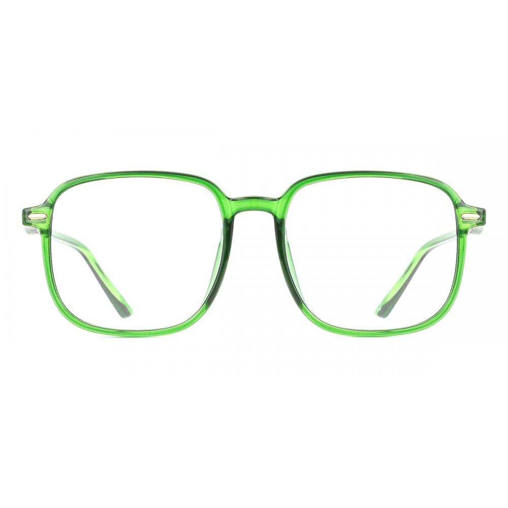 Full Rim Square Transparent Green Smartbuy Collection Ghin G30050 C25 Fashion Unisex Eyeglasses