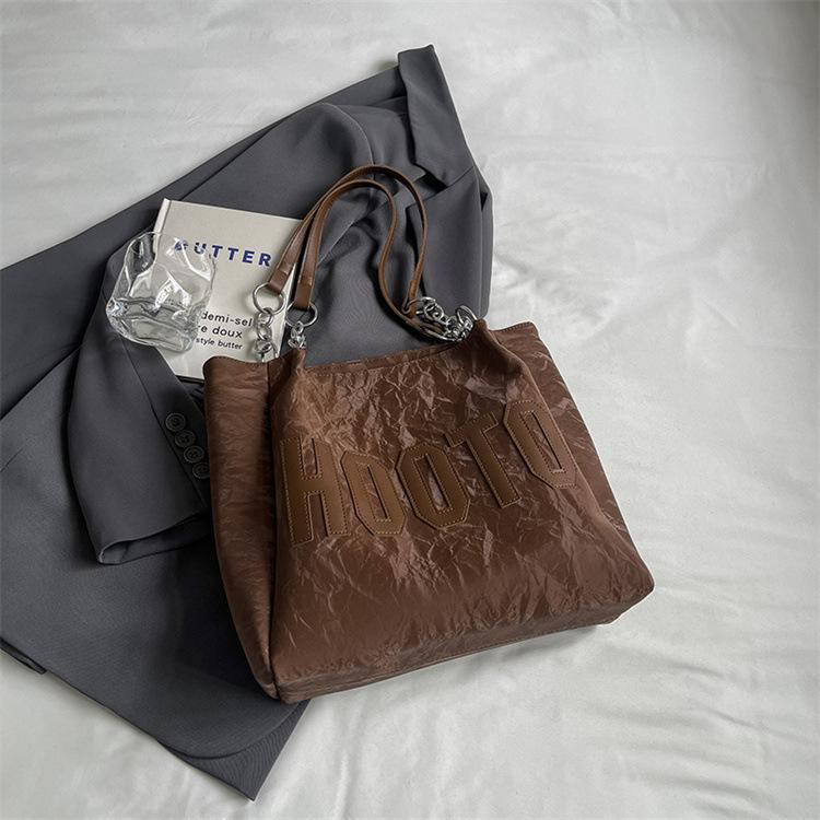 Shoulder bag women's large-capacity new bag, high-end college student class bag, high-end tote bag