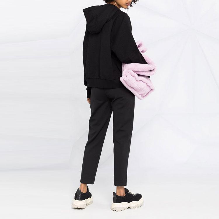 Y-3 Ss21 Logo Print Drawstring Hooded Long Sleeve Sweatshirt Men Sweatshirt Black GV2799