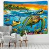 Beautiful Rainbow Big Turtle Dolphin Tapestry Wall Carpets Hanging Ocean Decorative Tapestry Boho Yoga Picnic Mat Beach Towel