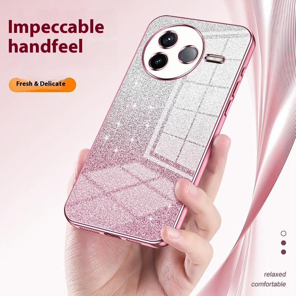 For Xiaomi Poco F7 Pro 5G/Redmi K80 5G Case Electroplating Gradient Glitter TPU Phone Cover