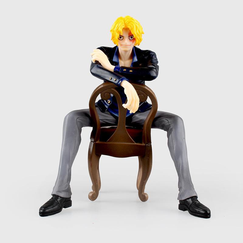 

Anime One Piece GK Figures 16cm Sofa Chair Sabo Sitting Posture Figures Collection Ornament Model Toys Children Christmas Gifts