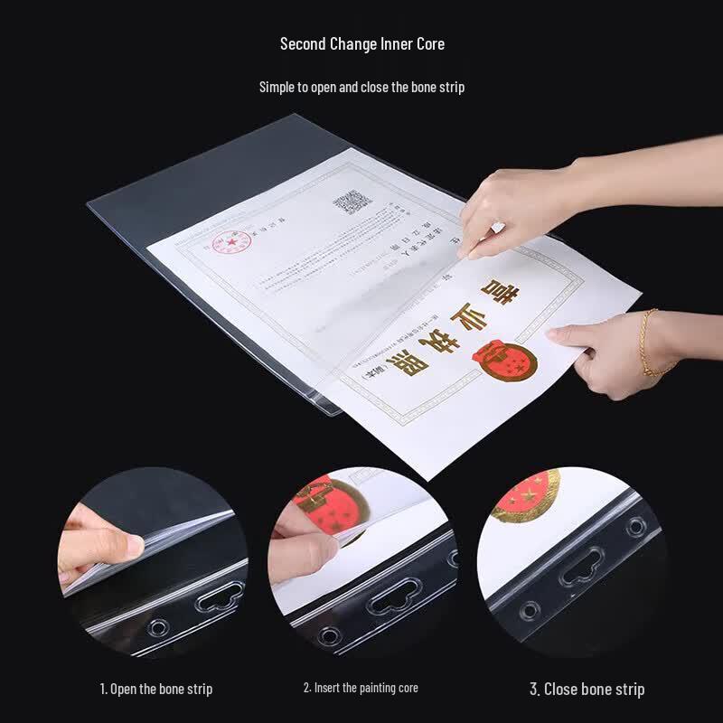 Miling A3 Horizontal Thickened PVC Business License Cover