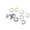 Stainless Steel Double-Sided Round Wire Earrings - European and American Fashion, Versatile and Simple Ins Style