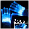 LED Gloves Neon Guantes Glowing Halloween Party Light Props Luminous Flashing Skull Gloves Stage Costume Supplies