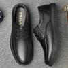 Men's Leather Shoes Cowhide Casual 2025 Autumn Soft Sole Middle-aged Men's Shoes Elderly Father Shoes 2025