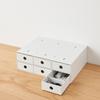 MUJI Recycled Polypropylene Small Item Storage 6 White W11 x x 83904432 Box, Tiers, Gray, Approx. D24.5 H32cm,