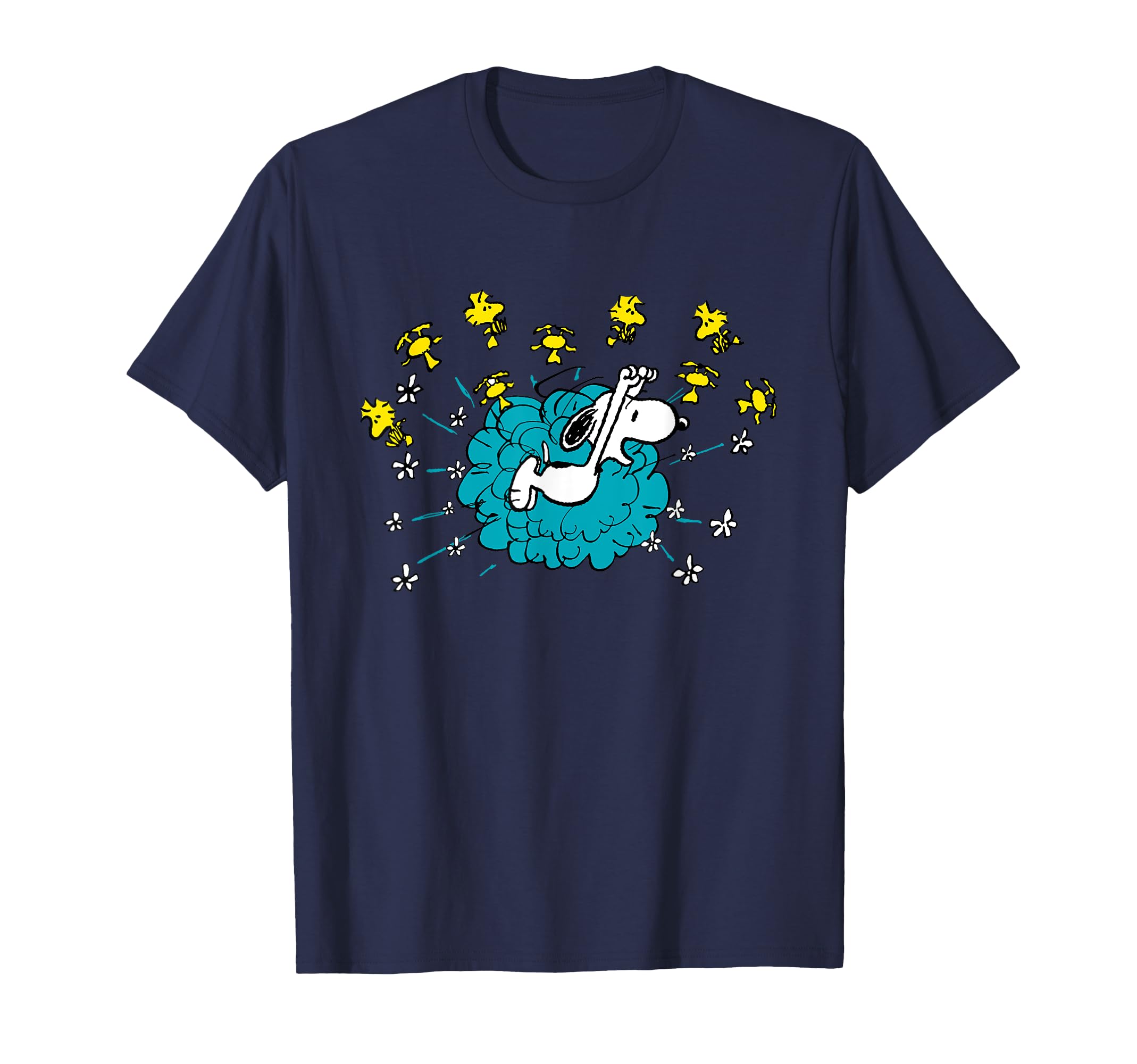 

Футболка Peanuts Snoopy Woodstock Flower Puff синий