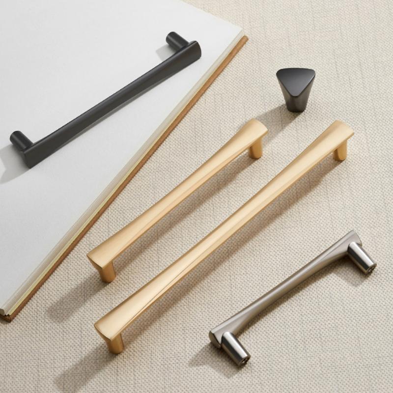 Black Minimalist European Style Cabinet Door Handle Single Hole Drawer Pulls Furniture Hardware Accessory