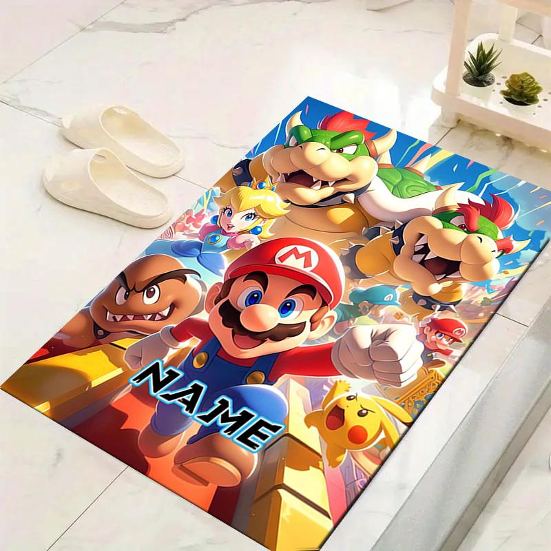 Custom 1Pc Mario Yoshi Adventure Rug Office Carpet Indoor Outdoor Entrance Doormat Nonslip Soft And Comfortable Living Room D2915172