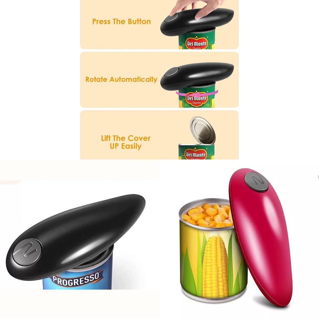 Electric Can Opener With Plastic Body For Home Kitchen Use