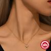 Wind Commuter Simple Wear S925 Sterling Silver Planet Star Moon Element Moonstone Necklace Collarbone Chain