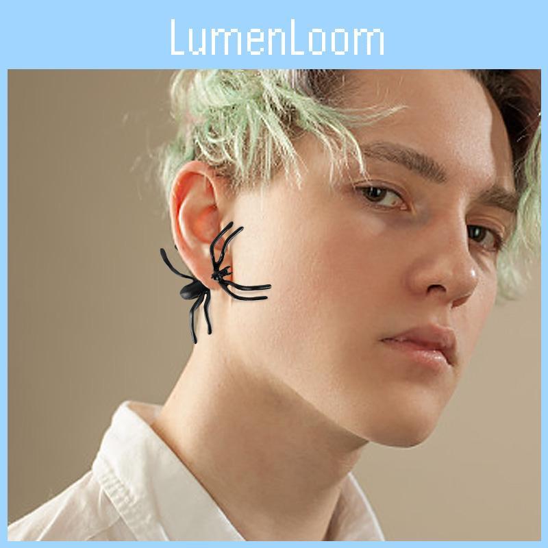 Black Scary Spider Earrings Decoration For Halloween Party Jewelry Gift Fashion