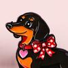 Decorative Brooch Enamel Dachshund Design Zinc Alloy Lapel Pin Sweater Dress Suit Lapel Badge Versatile Outfit