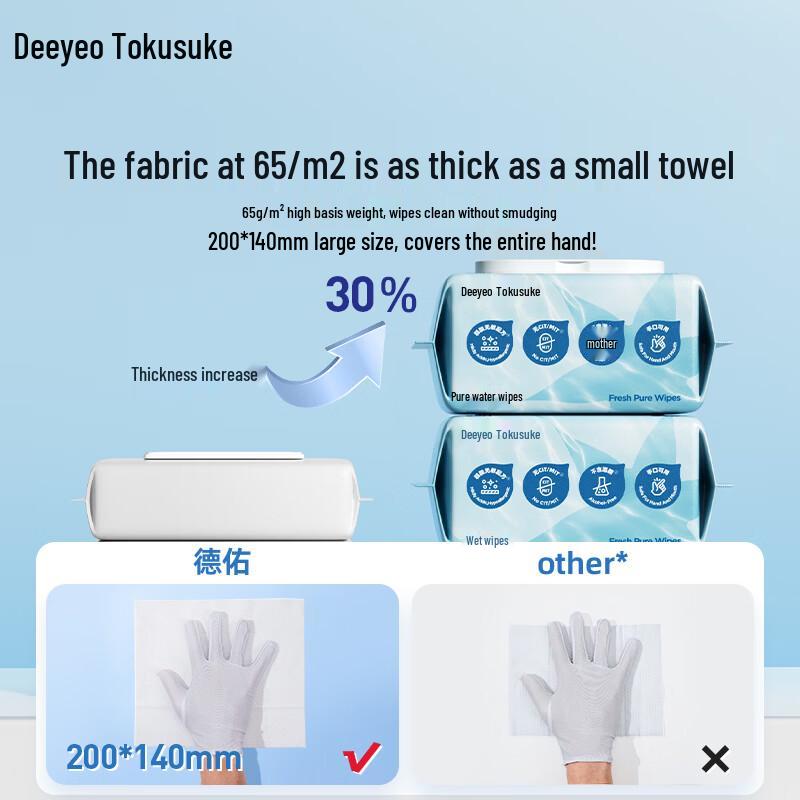 Deyou Thickened Pure Water Baby Wipes