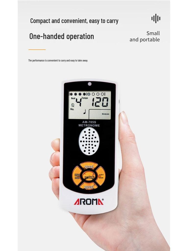 AROMA Anoma AM705 Multi-Instrument Metronome: Piano, Guitar, Drum, Guzheng, Violin