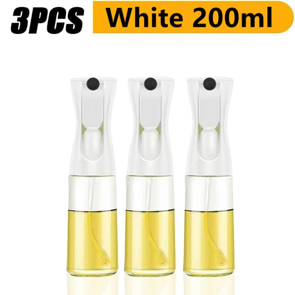 3PCS 200/300ml Oil Sprayer Bottle 1PC Kitchen Cooking Oil Dispenser Fitness Fat Loss Camping BBQ Vinegar Sauce Sprayer Bottle
