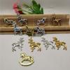 Electroplated Gold & Silver Reindeer/Rocking Horse Christmas Charms - 6/7.5/10CM
