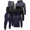 Men's Versatile Hooded Sweatshirt & Sweatpants Set for Spring and Autumn